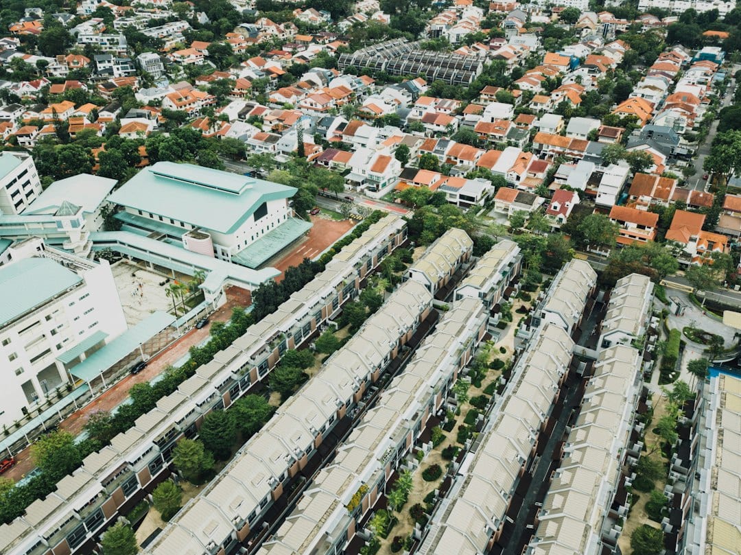 Aerial view of Bukit Timah landed estate