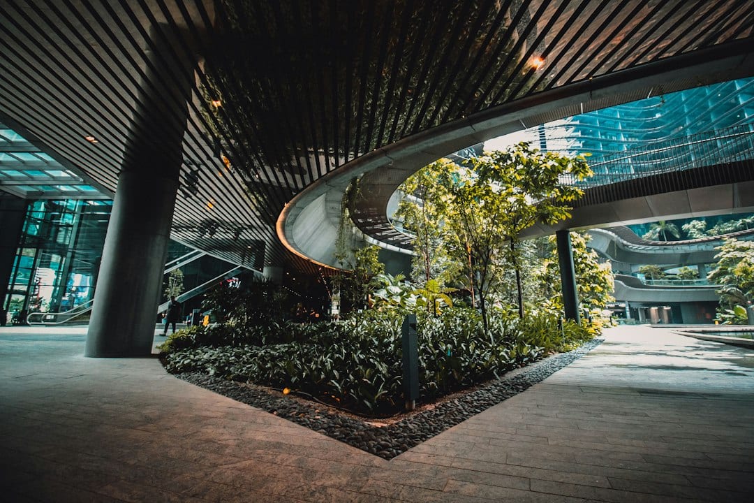 Refined condominium lobby interior